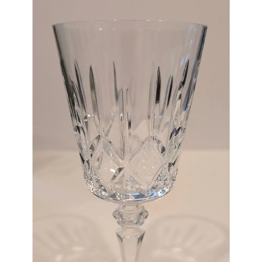 Vintage 1982 Galway Irish Crystal Wine Goblets Set of 4 Baldmore Pattern